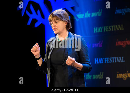 Sarah Harper, Director of the Oxford Institute of Population Ageing  The Hay Festival of Literature and the Arts, Hay on Wye, Powys, Wales UK, Sunday June 05 2016 Stock Photo