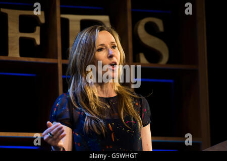 Andrea Wulf, writer, journalist, historian. Author of “Founding Gardeners” and 'The Invention of Nature'  The Hay Festival of Literature and the Arts, Hay on Wye, Powys, Wales UK, Sunday June 05 2016 Stock Photo