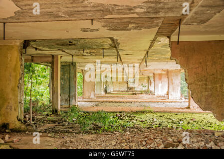 Interior of a ruined building, Cuba Stock Photo