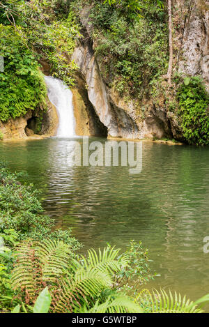 Caburni waterfall and pool near Trinidad, Cuba Stock Photo