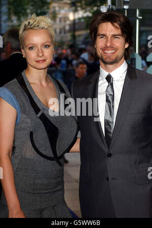 Samantha Morton and Tom Cruise arrive for the premiere of Steven Spielberg's 'Minority Report' at the Odeon Leicester Square in London. Stock Photo