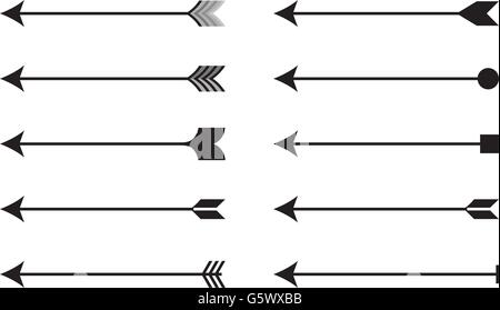 Arrows icon set Stock Vector