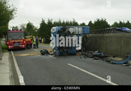Freight train crash in Essex Stock Photo