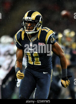 American Football - NFL International Series 2012 - St Louis Rams v New England Patriots - Wembley Stadium. Brandon Gibson, St Louis Rams Wide Receiver Stock Photo