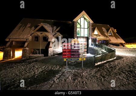 The Lecht ski centre near Tomintoul, Aberdeenshire where a ski lift accident happened this afternoon. Stock Photo