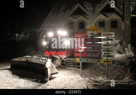 The Lecht ski centre near Tomintoul, Aberdeenshire where a ski lift accident happened this afternoon. Stock Photo