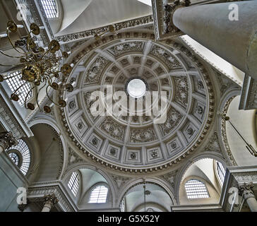 St Stephen Walbrook, church in the City of London; dome interior Stock Photo