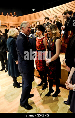 Royal visit to Cardiff Stock Photo