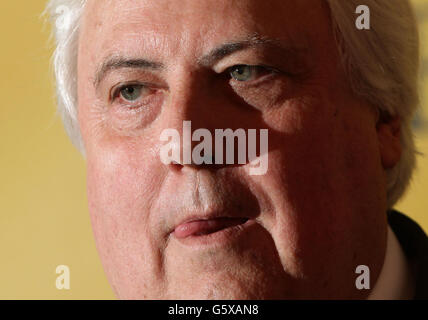 Titanic replica press conference Stock Photo