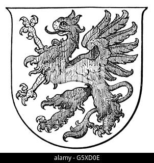 heraldry, coat of arms, Prussia, Prussian eagle on a border sign Stock ...