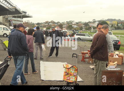 Market scenes at the flea market in Avondale, Auckland, New Zealand Stock Photo