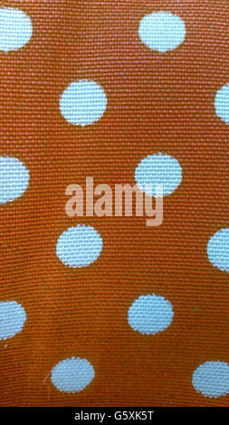 Cotton fabric with white dots, abstract background Stock Photo