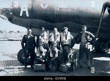Second World War RAF Bomber crew Stock Photo