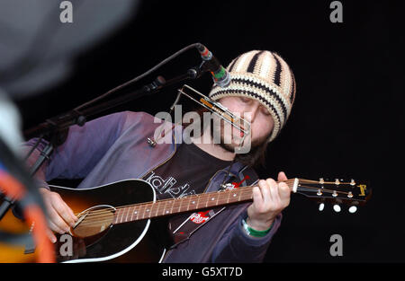 Glastonbury Festival 2002-Badly Drawn Boy AKA Damon Gough Stock Photo