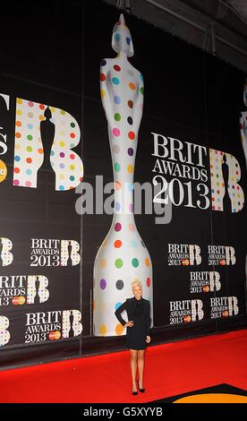 Brit Awards 2013 - Arrivals - London. Emeli Sande arriving for the 2013 Brit Awards at the O2 Arena, London. Stock Photo