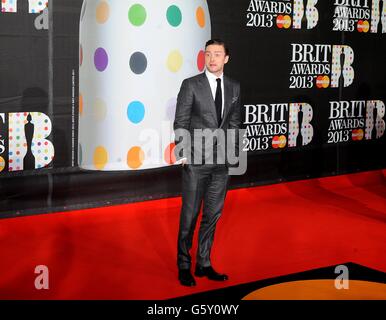 Brit Awards 2013 - Arrivals - London. Justin Timberlake arriving for the 2013 Brit Awards at the O2 Arena, London. Stock Photo