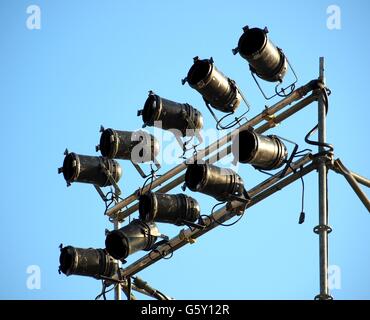 spotlights on the concert stage Stock Photo - Alamy