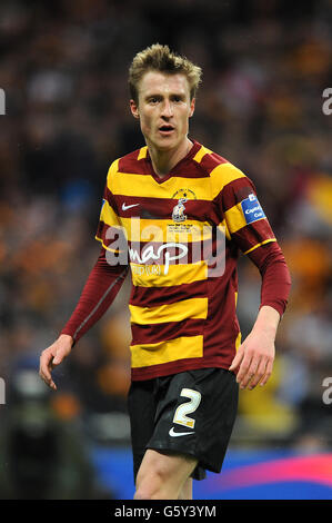 Soccer - Capital One Cup - Final - Bradford City v Swansea City - Wembley Stadium. Stephen Darby, Bradford City Stock Photo