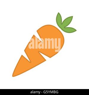 Vector orange carrot, carrot meals icons set Stock Vector