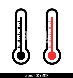 Vector thermometer icons set Stock Vector