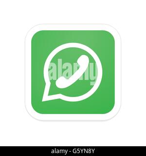 Vectro modern phone icon in bubble speech Stock Vector