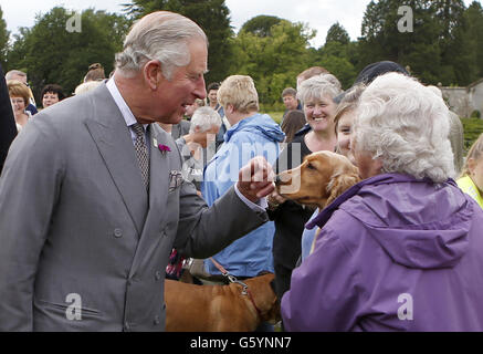 The Prince of Wales, known as the Duke of Rothesay while in Scotland, at the Dumfries House Dog Show in the grounds of Dumfries House, Cumnock, Ayrshire. Stock Photo