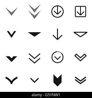 Download icon. Arrow to down. Vector icons on a white background ...