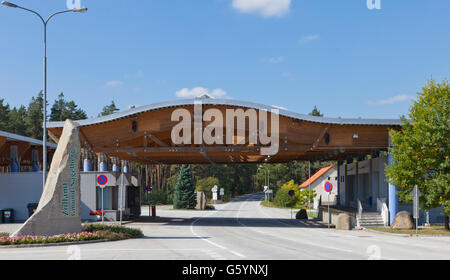 Border crossing to the Czech Republic and customs office in Gmuend, Waldviertel, Forest Quarter, Lower Austria, Austria, Europe Stock Photo