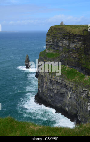 Beautiful towering Cliffs of Moher in Ireland. Stock Photo