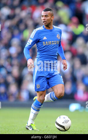 Soccer - FA Cup - Quarter Final - Manchester United v Chelsea - Old Trafford. Ashley Cole, Chelsea Stock Photo