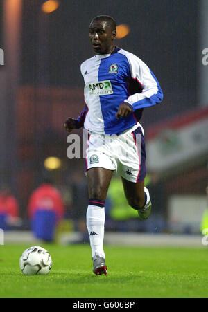 Blackburn Rovers's Andy Cole in action against Lazio during a Pre-Season friendly at Ewood Park. Stock Photo