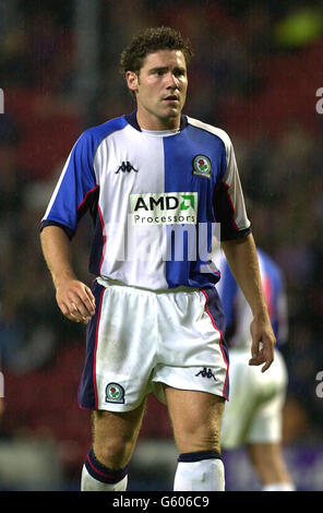Blackburn Rovers's David Dunn in action against Lazio during a Pre-Season friendly at Ewood Park. 07/07/2003: Footballer David Dunn who has, Monday July 7, 2003, completed his 5.5million move from Blackburn to Birmingham. Stock Photo