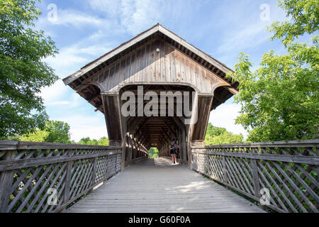 Town Lattice Covered Bridge Guelph Canada Stock Photo