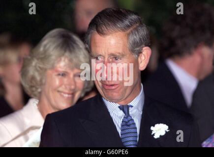 Queen Mother memorial service - Prince Charles & Parker Bowles Stock Photo