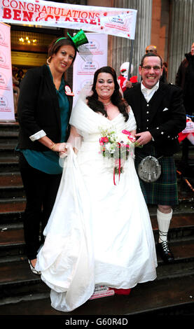 Ben Springett Ben Springett arrives at his wedding to Claire Gilchrist that has been ...