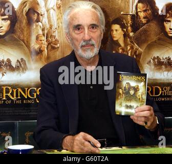 Christopher Lee - DVD launch Stock Photo