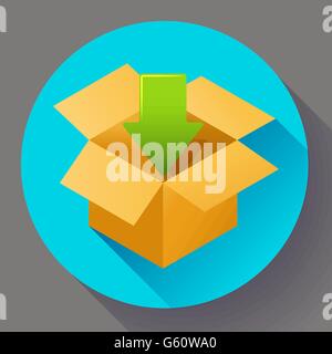 Shipping and packing icon. Flat design style. Stock Vector