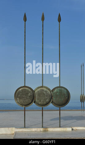 Alexander the Great, Spears of his soldiers, Thessaloniki, Greece Stock Photo