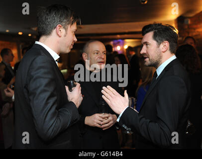 Guests mingle at the Professional Publishers Association Centenary Opening party at the Skyloft, Millbank Tower, London. Stock Photo