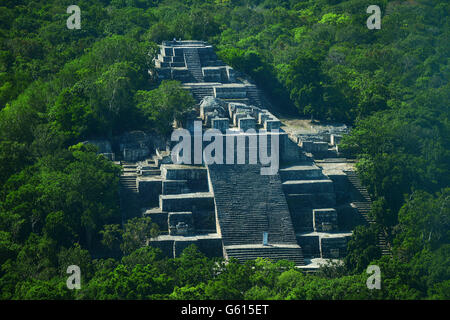 Ruins of the ancient Mayan city of Calakmul Stock Photo