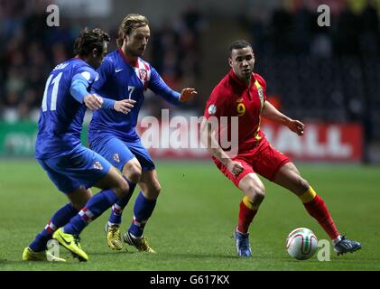 Soccer - 2014 World Cup Qualifier - Group A - Wales v Croatia - Liberty Stadium Stock Photo
