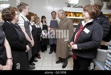 Prince Charles visits Cumbria Stock Photo