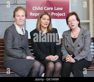 (From left to right) Noeline Blackwell, Judge Rosemary Horgan and Dr Carol Couther at the National Library in Dublin for the launch of the Child Care Law Reporting Project, an innovative web-based project which, for the first time, will make public reports of court proceedings where children are taken into state care. Stock Photo