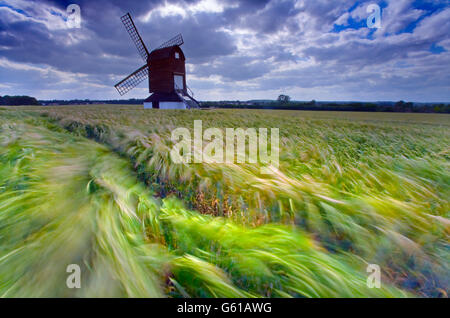 Pitstone windmill in the village of Ivinghoe in the chilterns Buckinghamshire Stock Photo