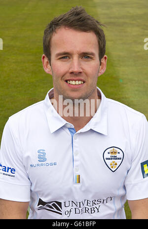 Cricket - Derbyshire CCC 2013 Photocall - County Ground. Tony Palladino, Derbyshire Stock Photo