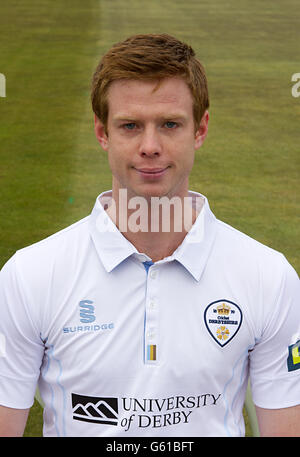 Cricket - Derbyshire CCC 2013 Photocall - County Ground. Matt Higginbottom, Derbyshire Stock Photo