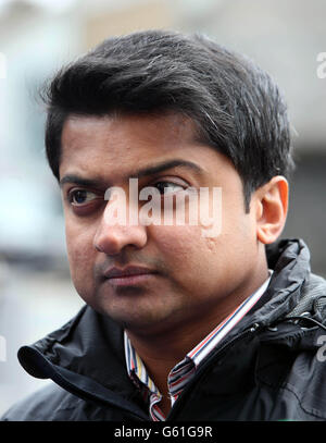 Praveen Halappanavar,the husband of Savita Halappanavar,arrives for the inquest into her death at Galway Coroners Court. Stock Photo