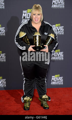 The MTV Movie Awards 2013 - Arrivals - Los Angeles. Rebel Wilson at The MTV Movie Awards 2013 at Sony Pictures Studios, Culver City, Los Angeles. Stock Photo