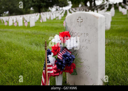 Arlington, Virginia USA, May 30th, 2016: 'Flags In' at Arlington National Cemetery. 2016 Stock Photo