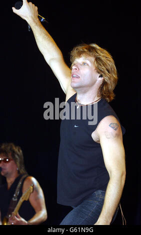 Bon Jovi performs in concert at Madison Square Garden in New York on